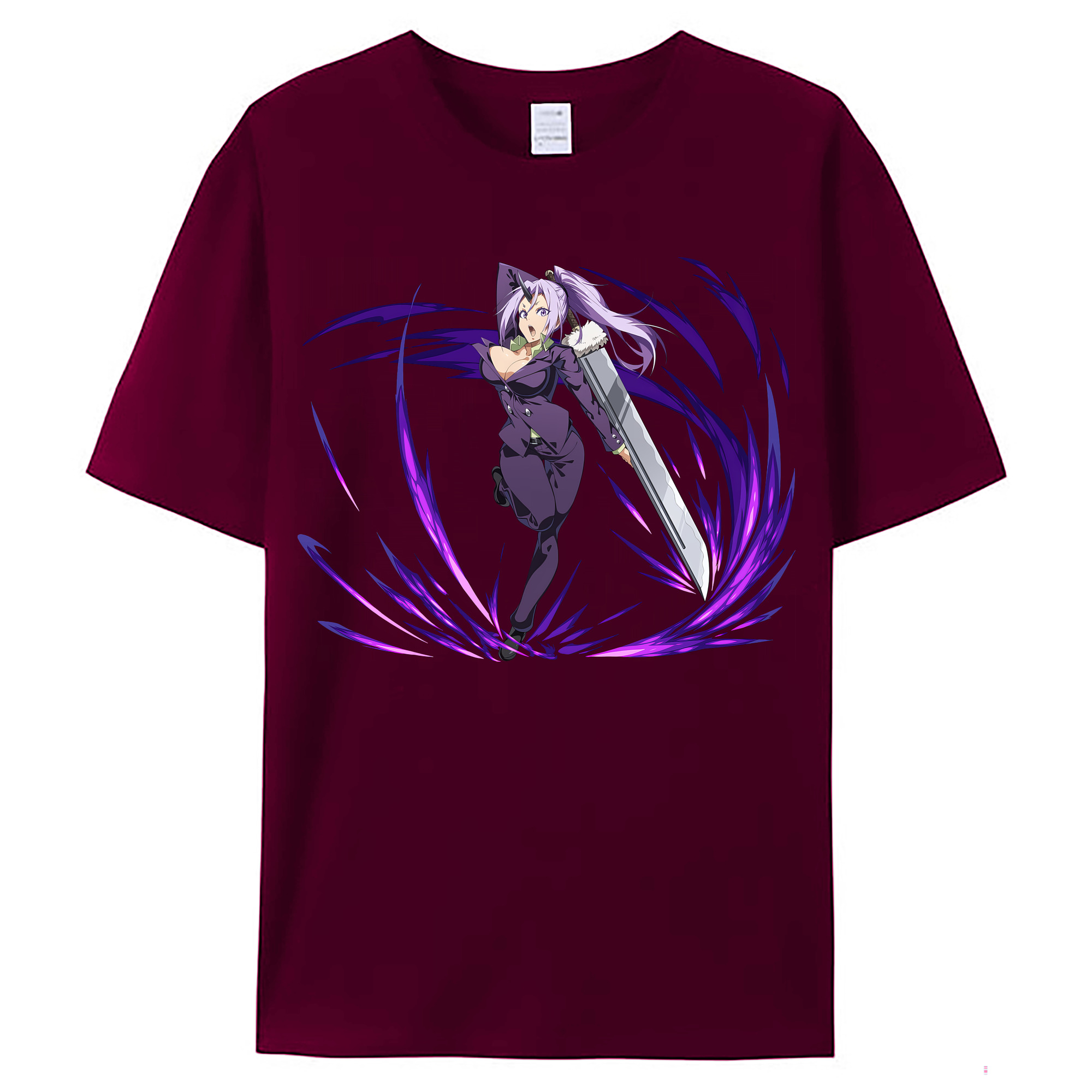 （画像用） 転スラ Regarding Reincarnated to Slime レディースカジュアルプリントTシャツ（綿100％）